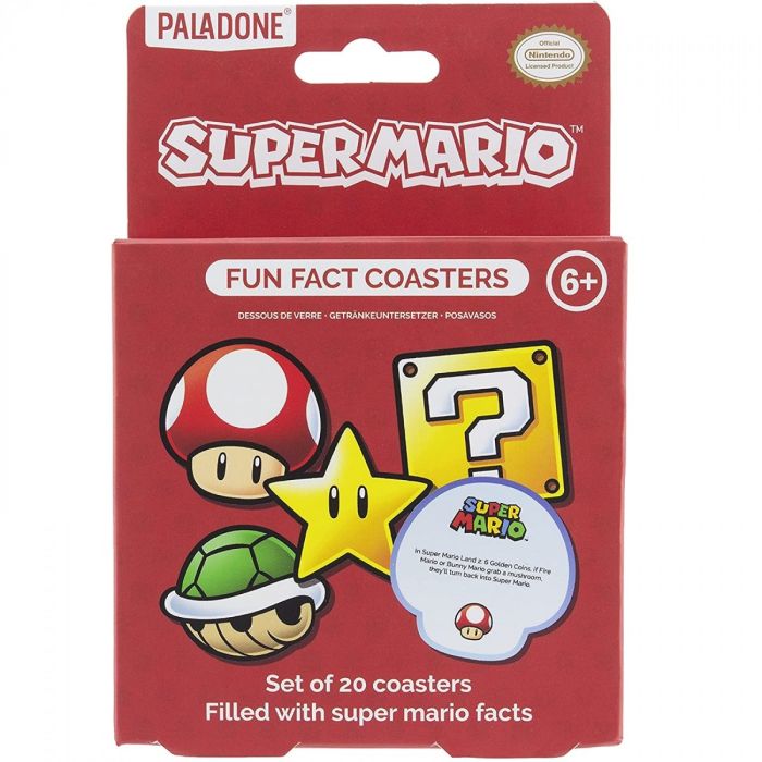 Paladone Super Mario Fun Fact Coasters Video Game Console Accessories Paladone 