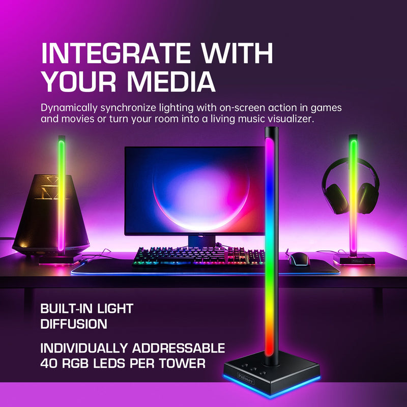 Piifoxer Smart LED Light Bars with Headset Stand Cables Piifoxer 