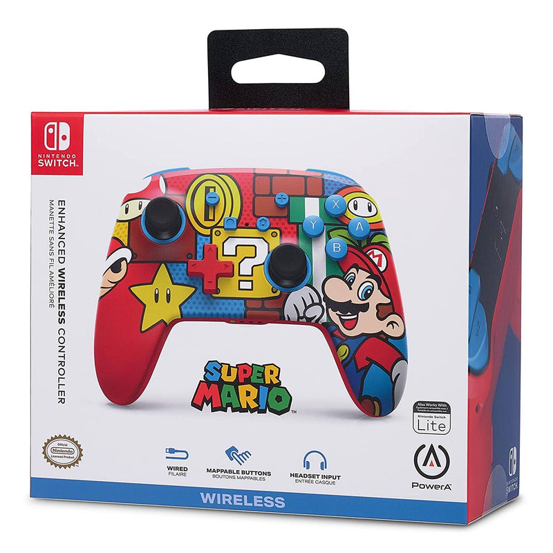 PowerA Enhanced Wireless Controller For Nintendo Switch – Mario Pop Game Controllers PowerA 