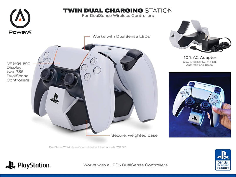 PowerA Twin Charging Station for Dualsense Wireless Controllers Home Game Console Accessories PowerA 