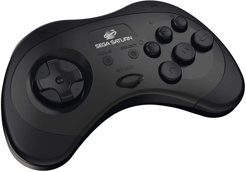 Retro-Bit Official Sega Saturn 2.4 GHz Wireless Controller - Black Game Controllers Retro-Bit 