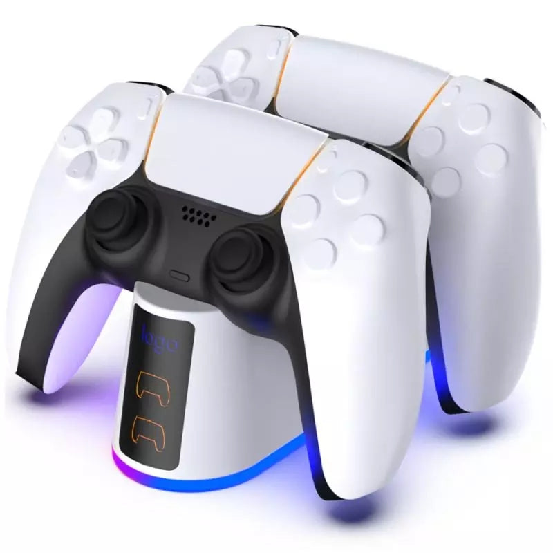 RGB LED Controllers Charging Station For PlayStation 5 Home Game Console Accessories Retro Games 