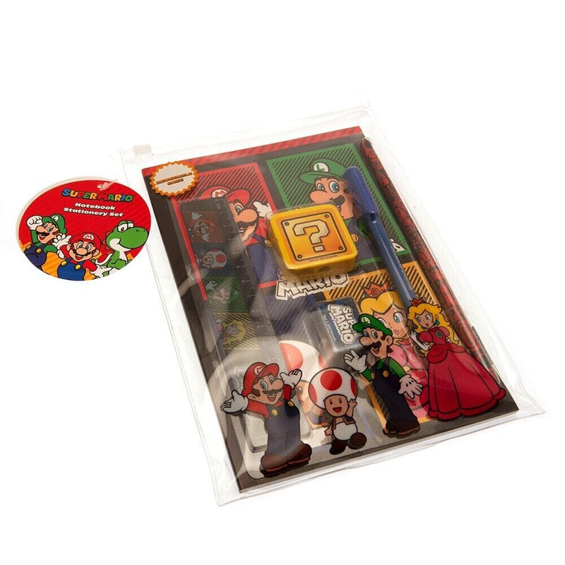 Super Mario (4 Colour) Bumper Stationery Set Home Game Console Accessories Pyramid 