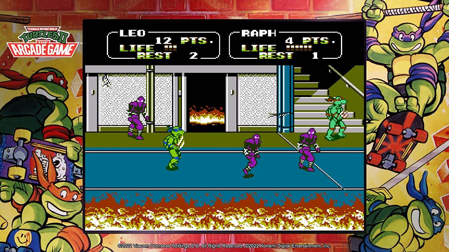 Teenage Mutant Ninja Turtles: Cowabunga Collection (R2) - Nintendo Switch Video Game Software Konami 