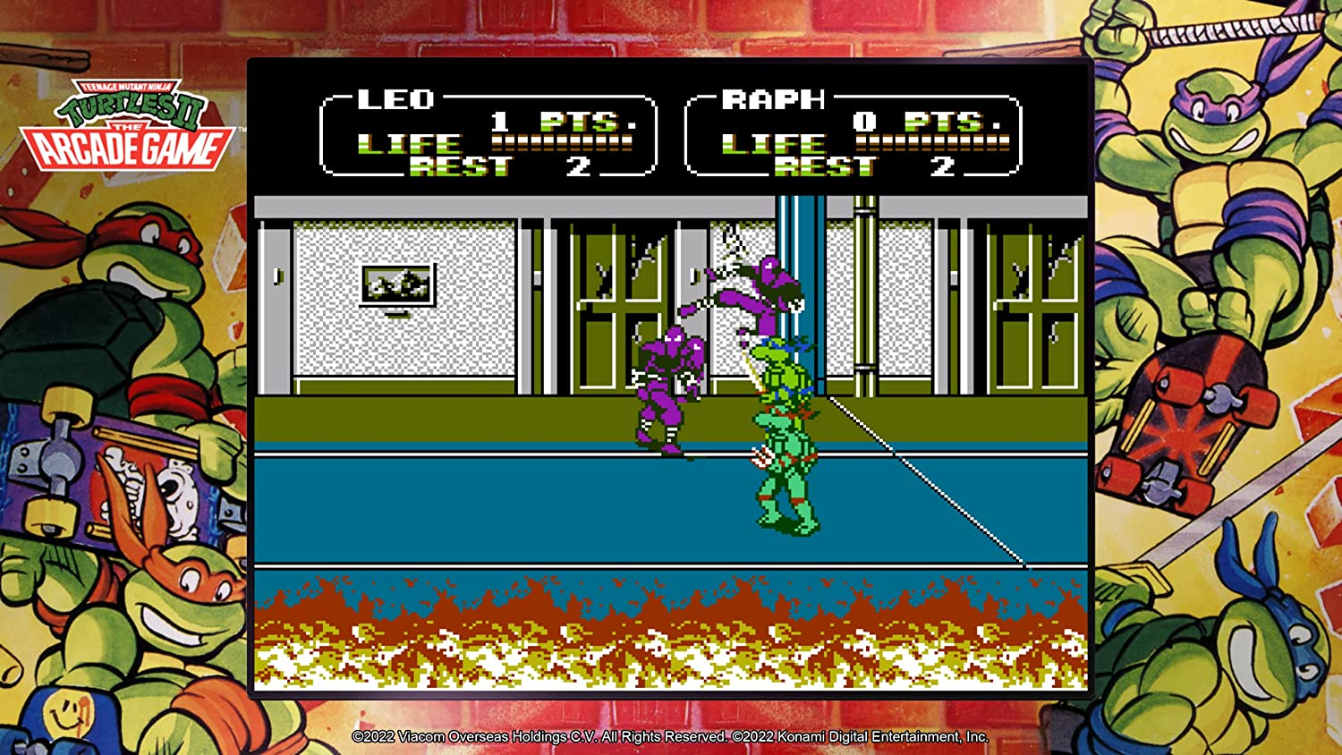 Teenage Mutant Ninja Turtles: Cowabunga Collection (R2) - Nintendo Switch Video Game Software Konami 