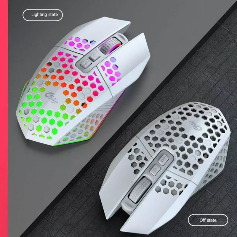 Tiger Cat X801 Wireless RGB Gaming Mouse Mice & Trackballs Retro Games White 